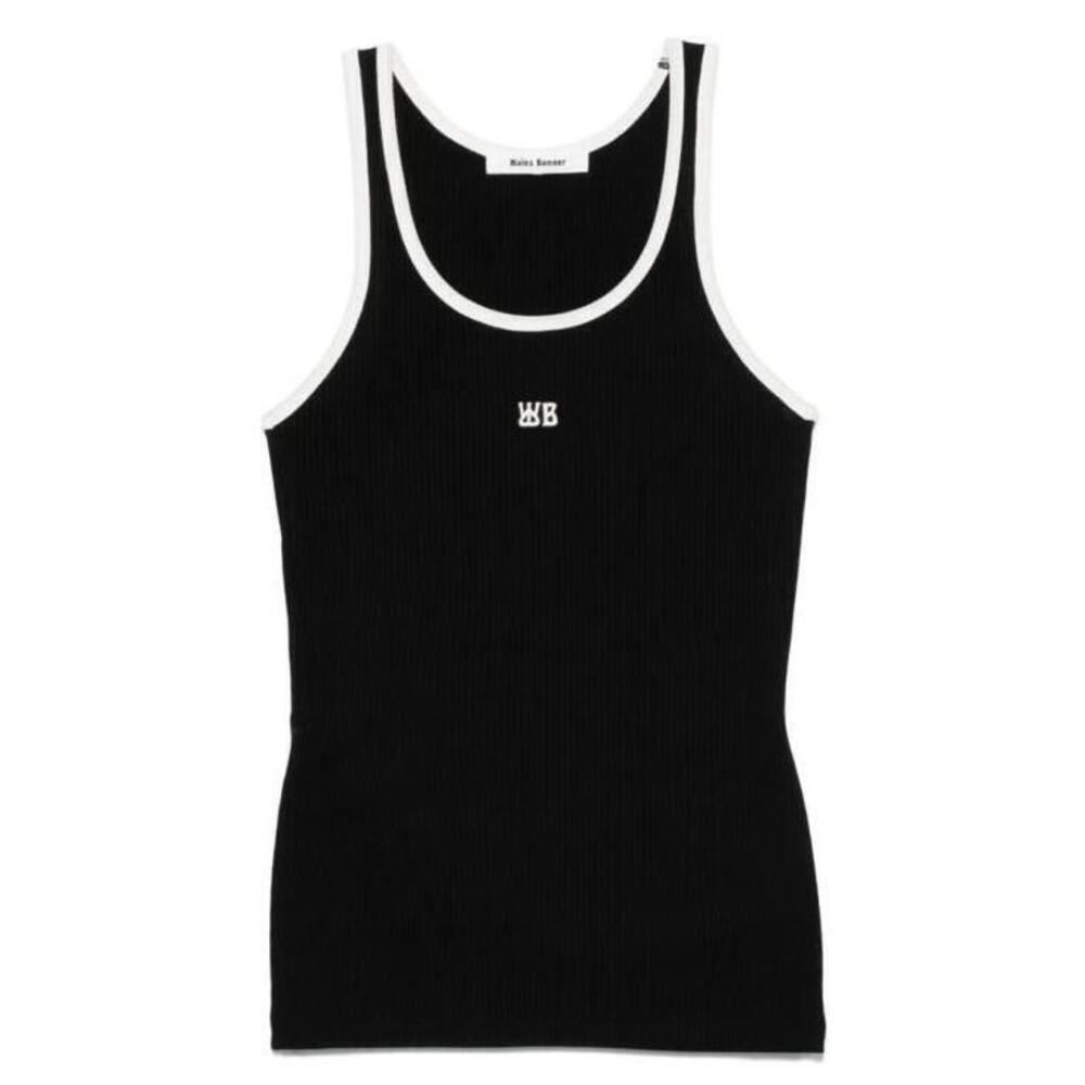 WALES BONNER Sleeveless Ribbed Tank Top with Contrast Trim